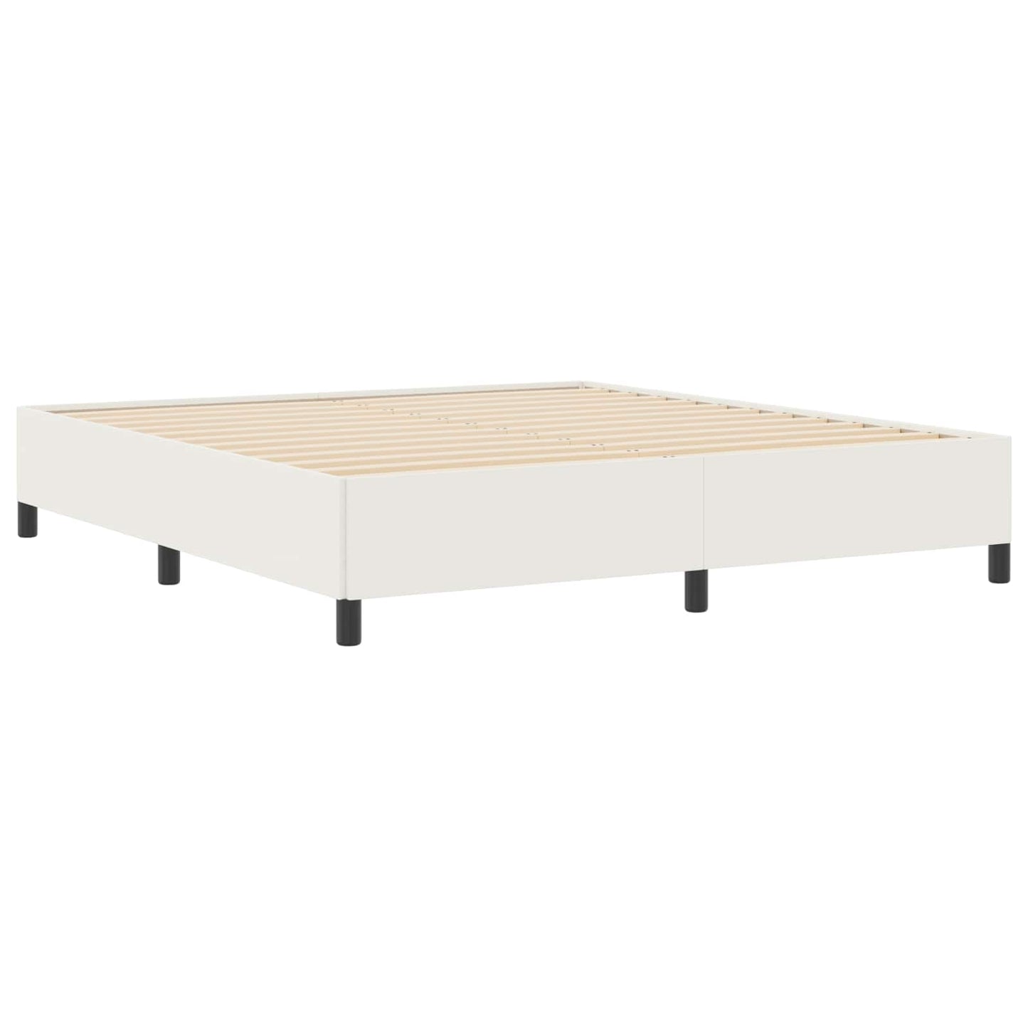 vidaXL Κρεβάτι με ελατήρια Κρεμ 200 x 200 cm Υφασμάτινο Κορντουρά