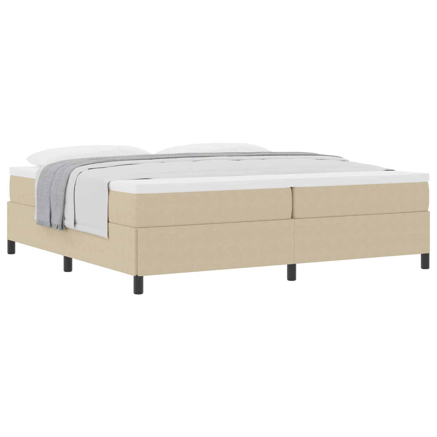 vidaXL Κρεβάτι με ελατήρια Γκρι Πράσινο 200 x 200 cm