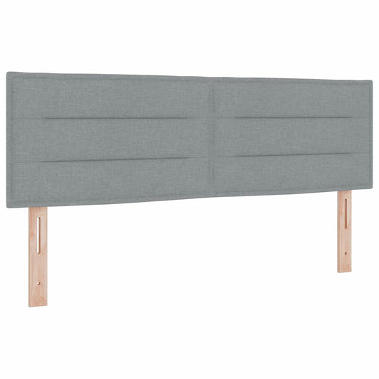 vidaXL Κεφαλάρι με κεφαλάρι Ανοιχτό γκρι 144 cm Τεχνητό Δέρμα