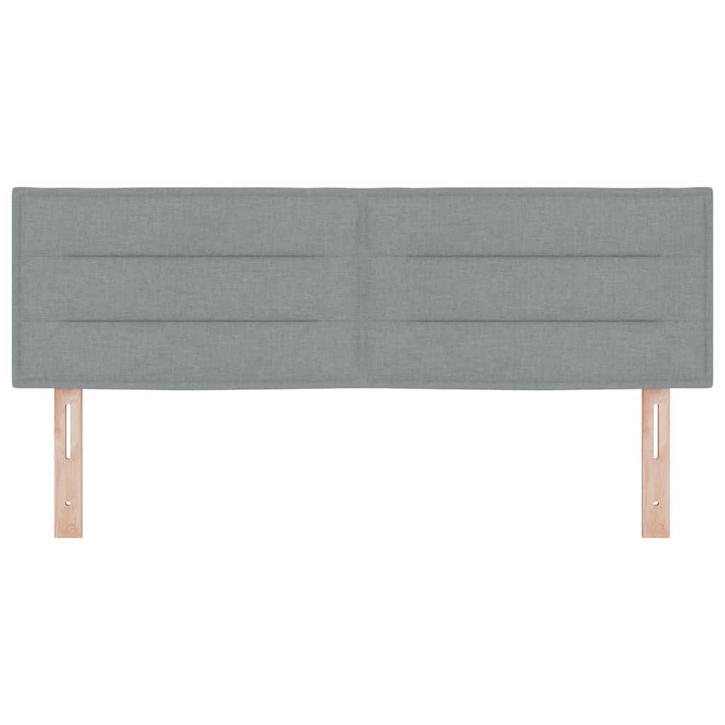 vidaXL Κεφαλάρι με κεφαλάρι Ανοιχτό γκρι 144 cm Τεχνητό Δέρμα