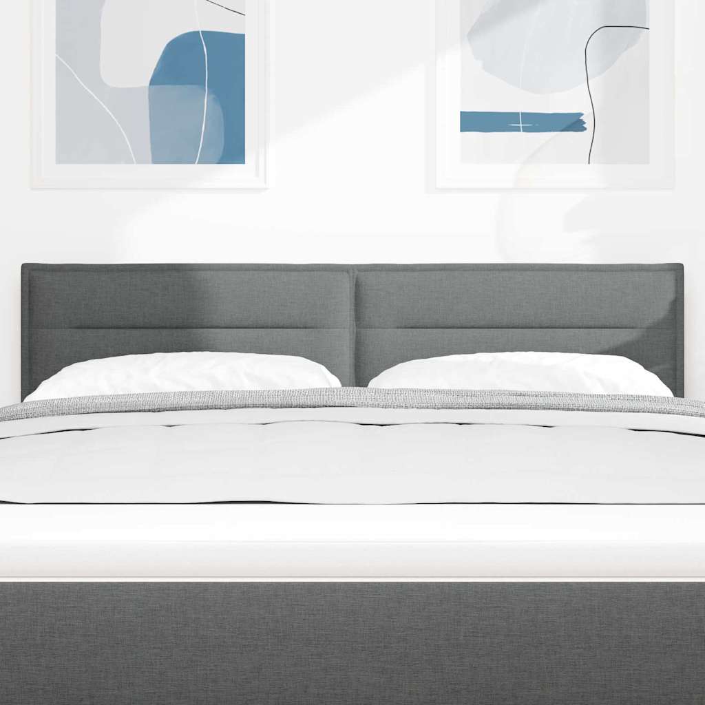 vidaXL Κεφαλάρι με κεφαλάρι Σκούρο Γκρι 144 cm Τεχνητό Δέρμα