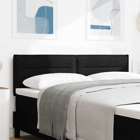 vidaXL Κεφαλάρι με κεφαλάρι Μαύρο 144 cm Τεχνητό Δέρμα