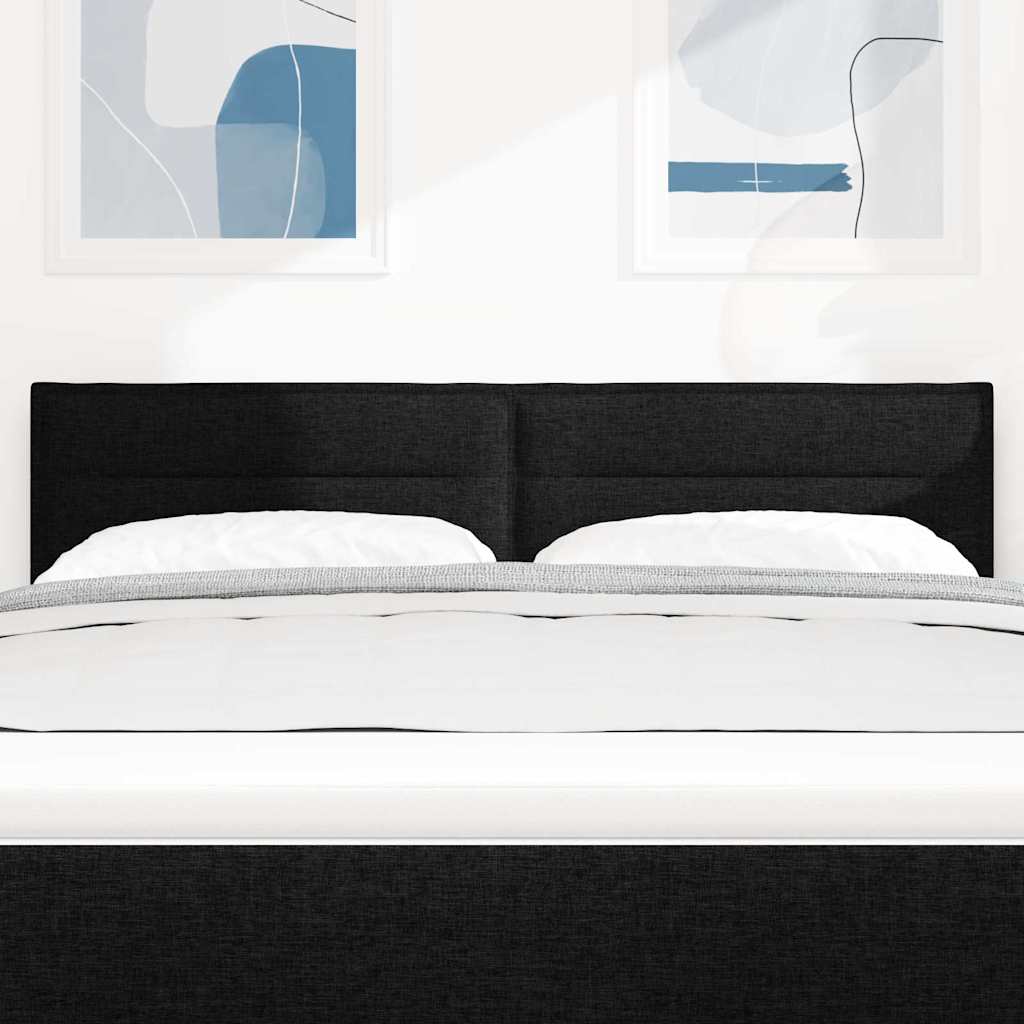 vidaXL Κεφαλάρι με κεφαλάρι Μαύρο 144 cm Τεχνητό Δέρμα