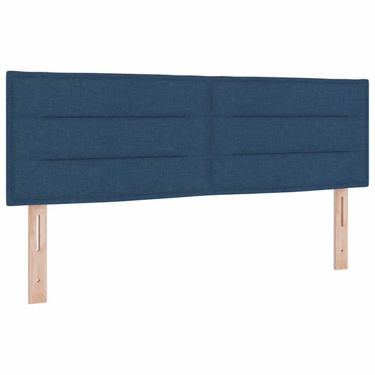 vidaXL Κεφαλάρι με κεφαλάρι Μπλε 144 cm Τεχνητό Δέρμα