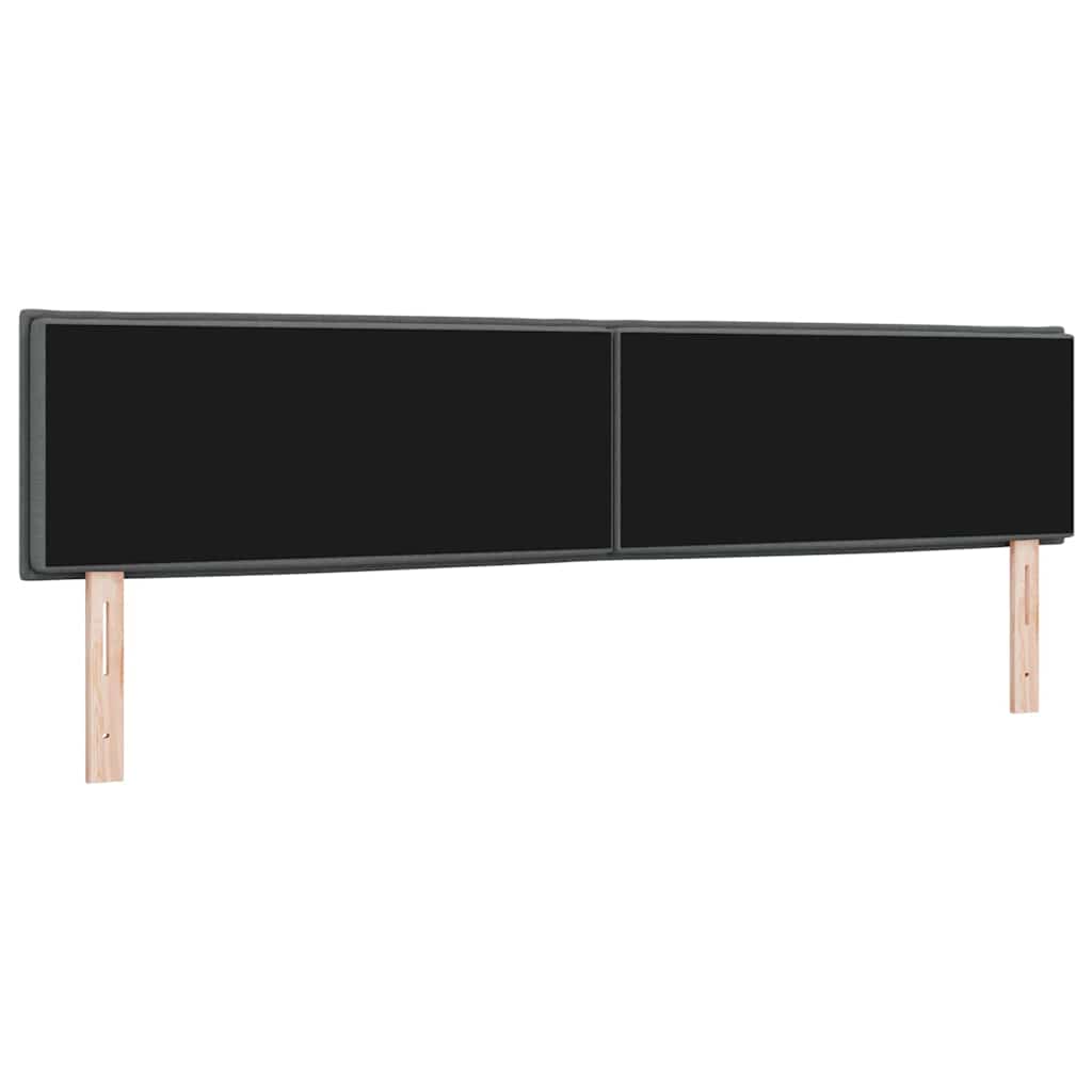 vidaXL Κεφαλάρι με κεφαλάρι Σκούρο Γκρι 200 cm Τεχνητό Δέρμα