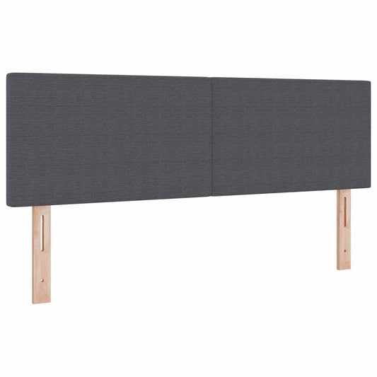 vidaXL Κεφαλάρι με κεφαλάρι Σκούρο Γκρι 160 cm Τεχνητό Δέρμα