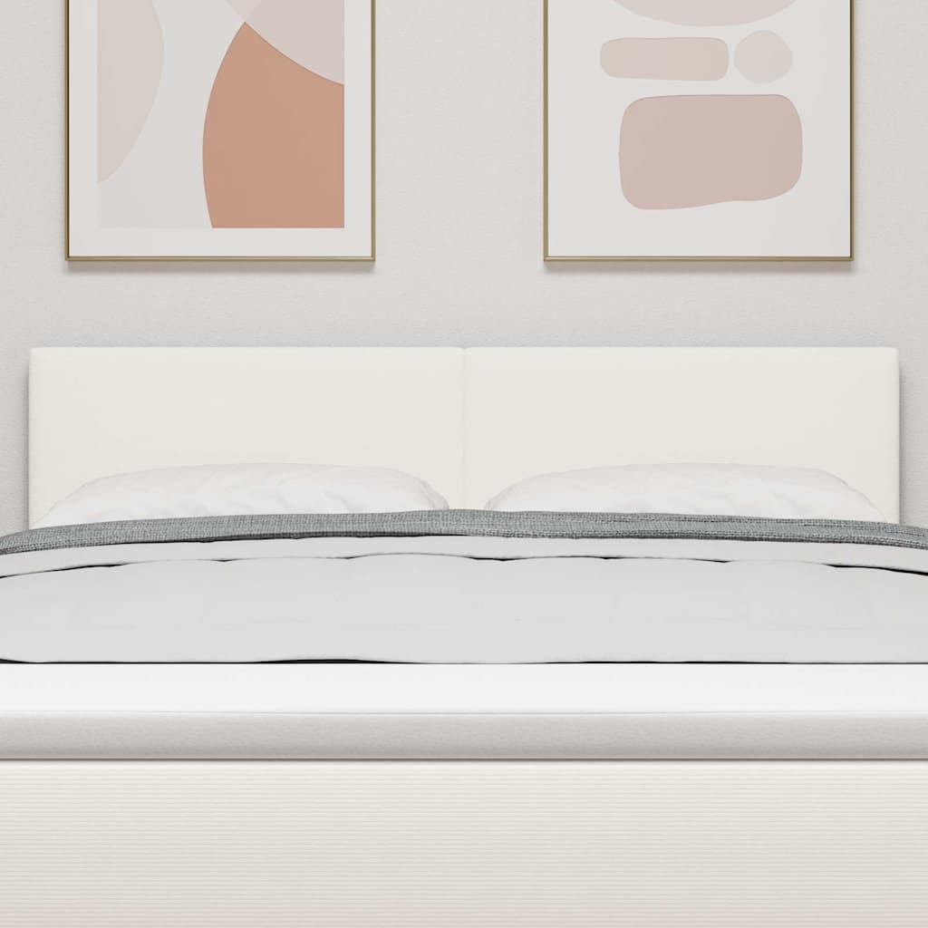 vidaXL Κεφαλάρι με κεφαλάρι Κρεμ 160 cm Τεχνητό Δέρμα