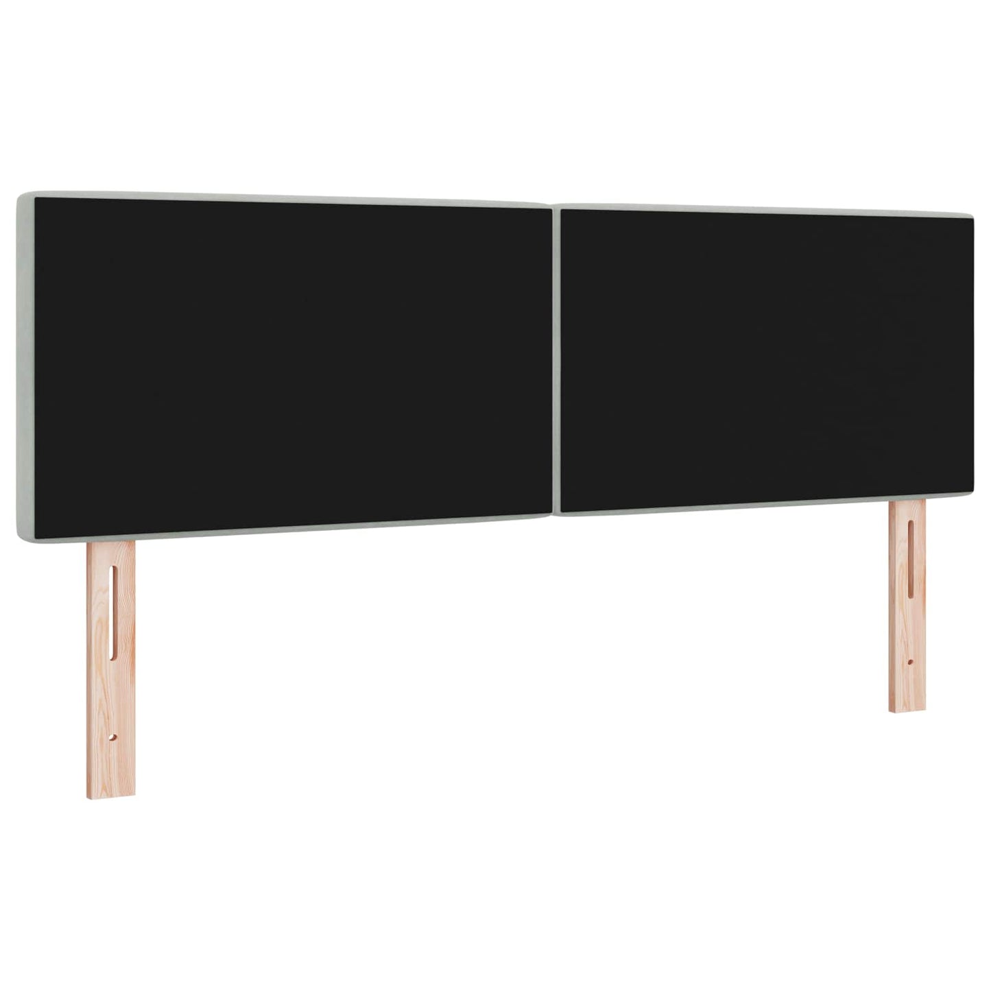 vidaXL Κεφαλάρι Ανοιχτό γκρι 144 cm Βελούδο