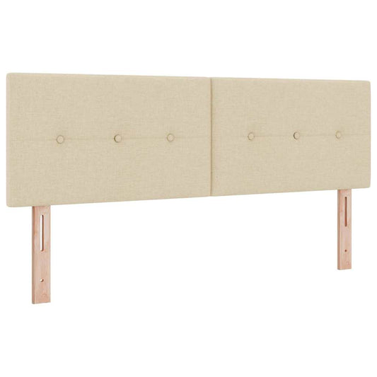vidaXL Κεφαλάρι με κεφαλάρι Κρεμ 144 cm Τεχνητό Δέρμα