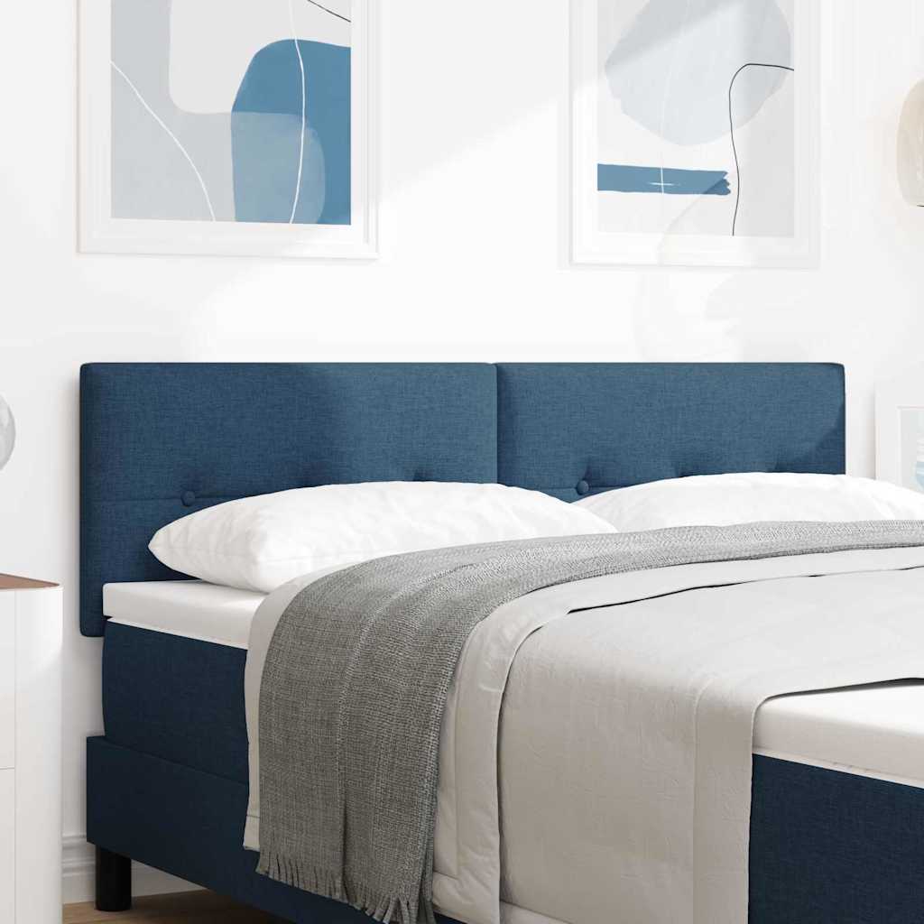 vidaXL Κεφαλάρι με κεφαλάρι Μπλε 144 cm Τεχνητό Δέρμα