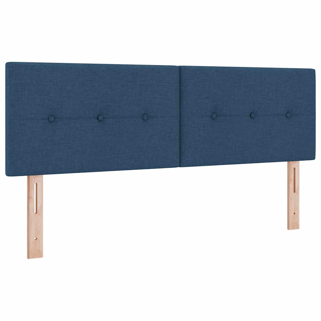 vidaXL Κεφαλάρι με κεφαλάρι Μπλε 144 cm Τεχνητό Δέρμα