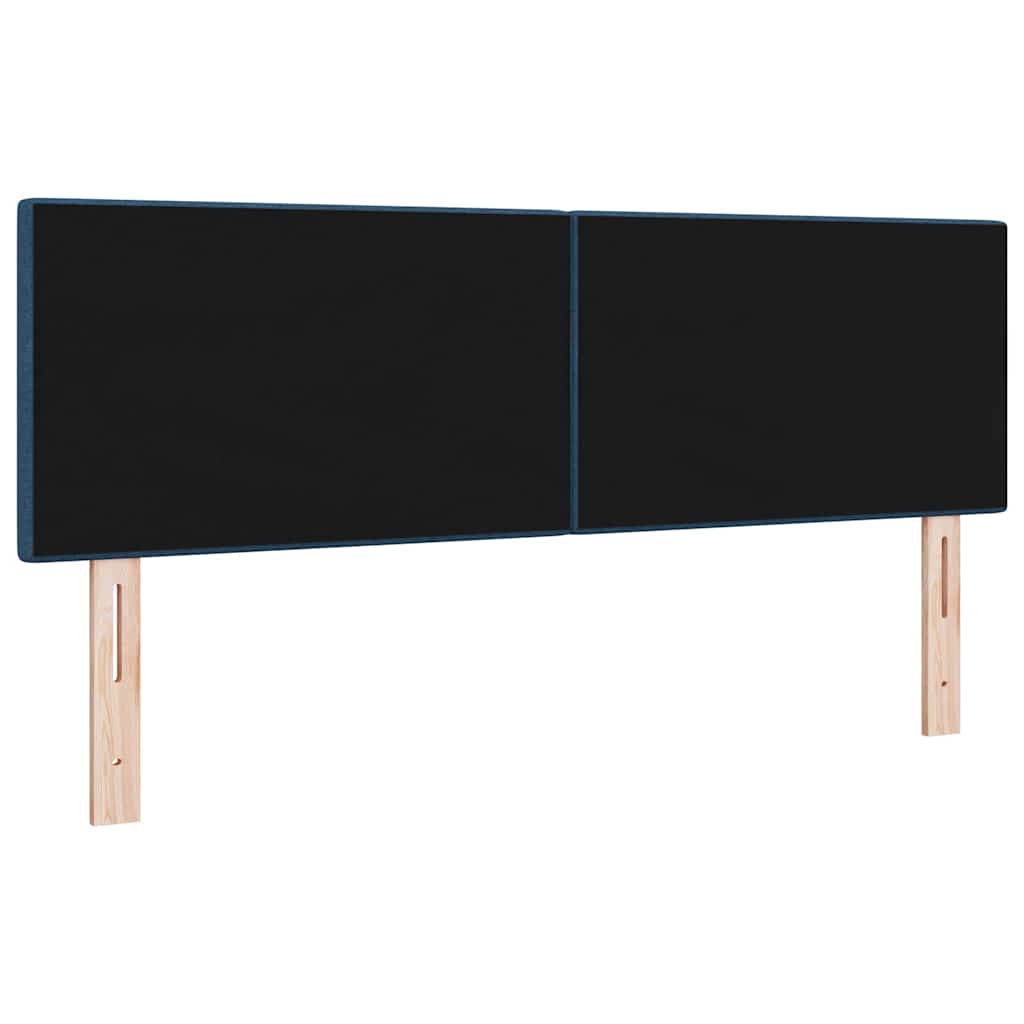 vidaXL Κεφαλάρι με κεφαλάρι Μπλε 144 cm Τεχνητό Δέρμα