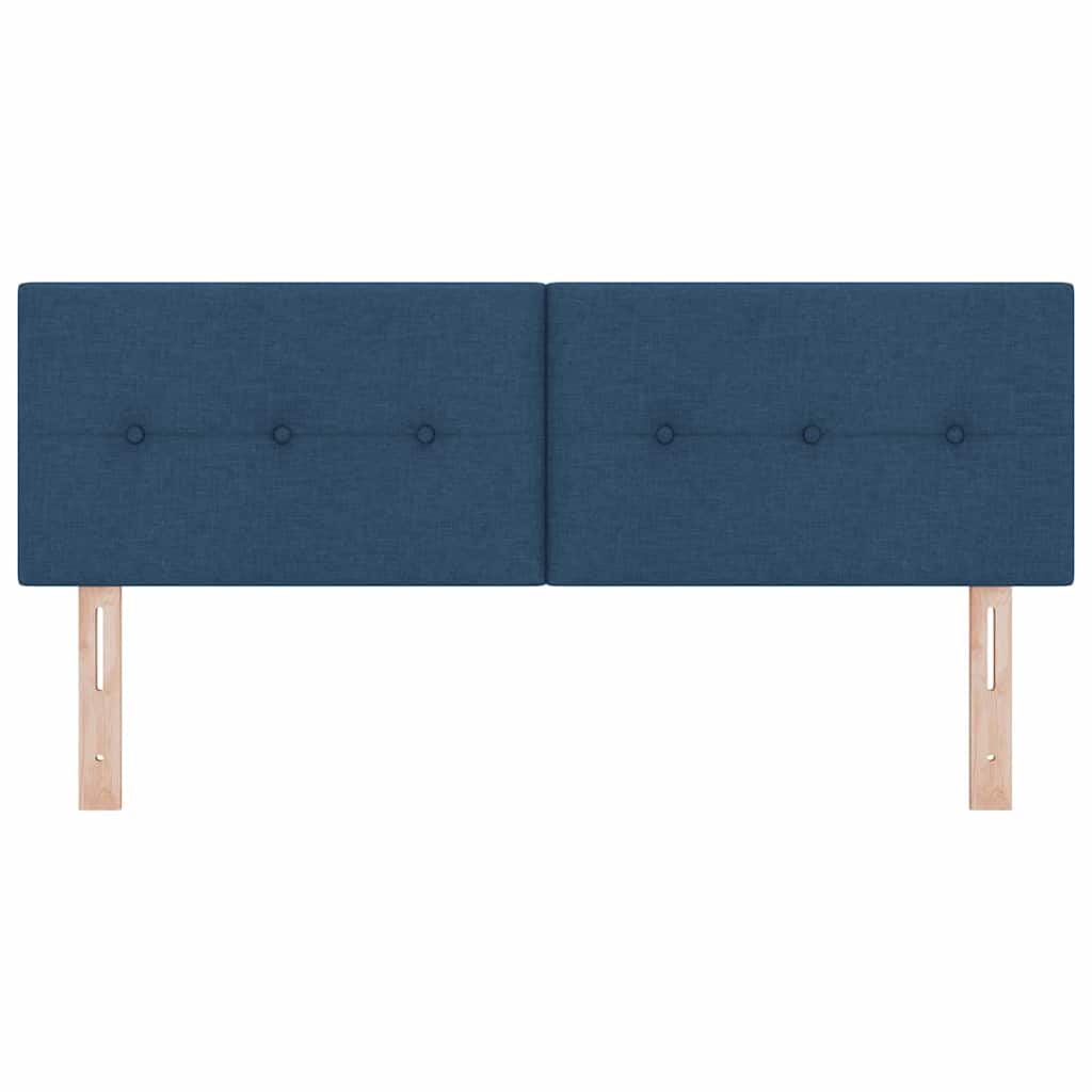 vidaXL Κεφαλάρι με κεφαλάρι Μπλε 144 cm Τεχνητό Δέρμα