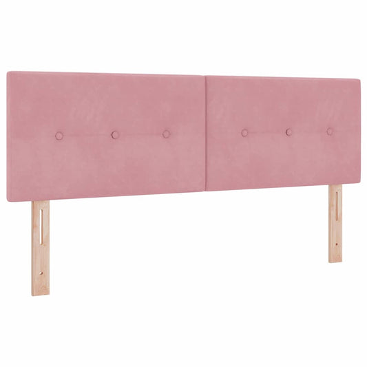 vidaXL Κεφαλάρι Επιτοίχιο με κεφαλάρι Ροζ 160 cm Βελούδο