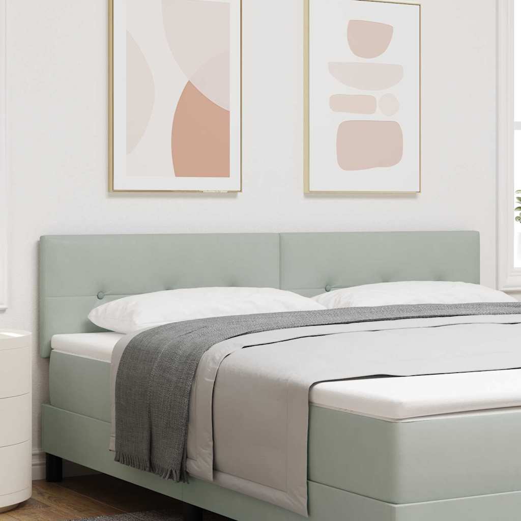 vidaXL Κεφαλάρι με κεφαλάρι Ανοιχτό γκρι 180 cm Τεχνητό Δέρμα