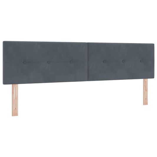 vidaXL Κεφαλάρι με κεφαλάρι Σκούρο Γκρι 180 cm Τεχνητό Δέρμα