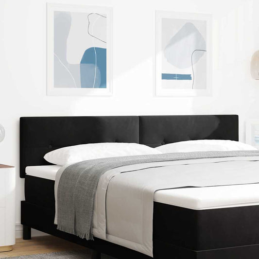 vidaXL Κεφαλάρι με κεφαλάρι Μαύρο 180 cm Τεχνητό Δέρμα