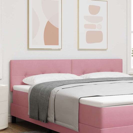 vidaXL Κεφαλάρι Επιτοίχιο με κεφαλάρι Ροζ 180 cm Βελούδο