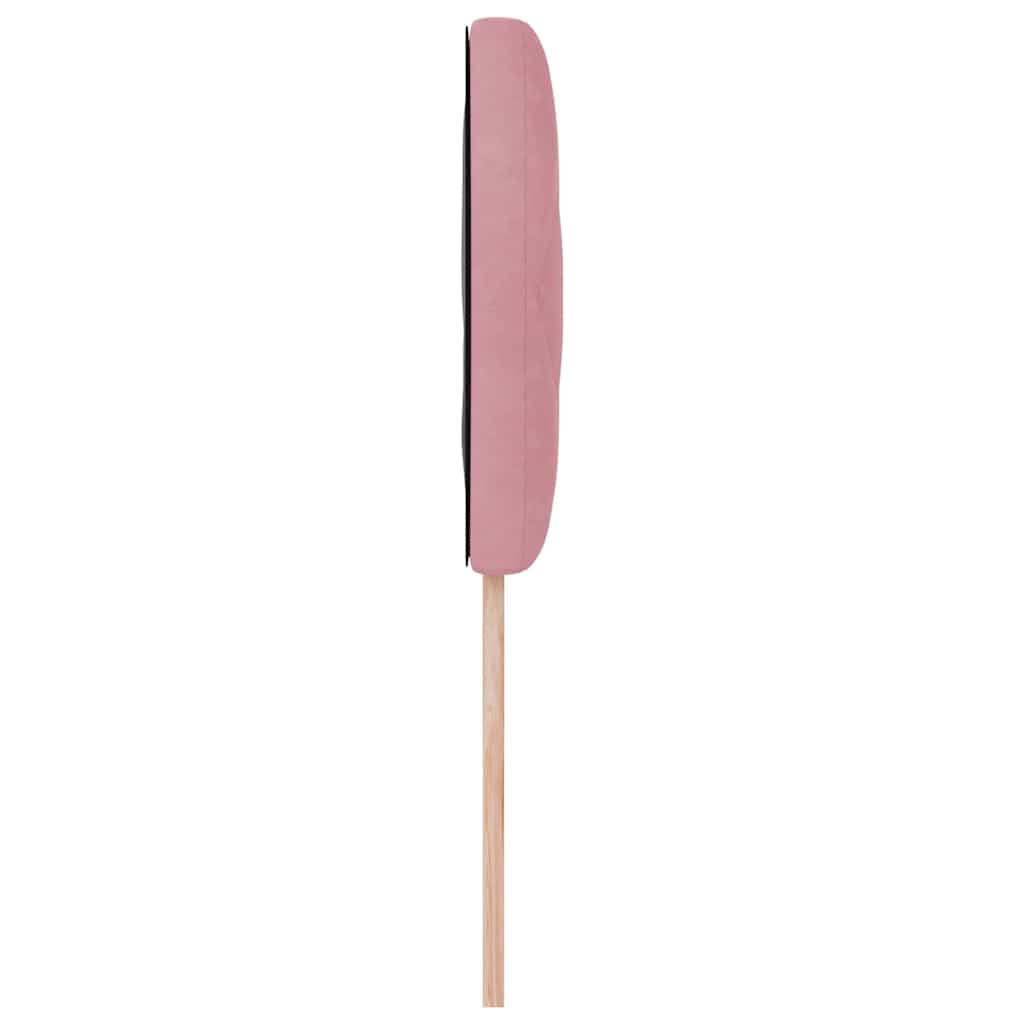 vidaXL Κεφαλάρι Επιτοίχιο Γεωμετρικό με κεφαλάρι Ροζ 100 cm Βελούδο