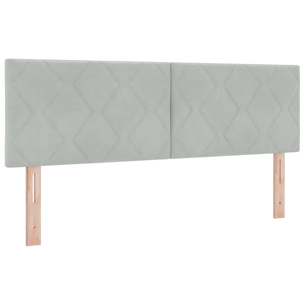 vidaXL Κεφαλάρι Ανοιχτό γκρι 160 cm Βελούδο