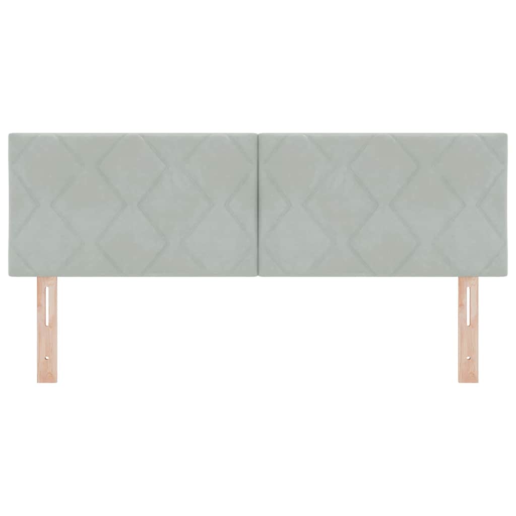 vidaXL Κεφαλάρι Ανοιχτό γκρι 160 cm Βελούδο