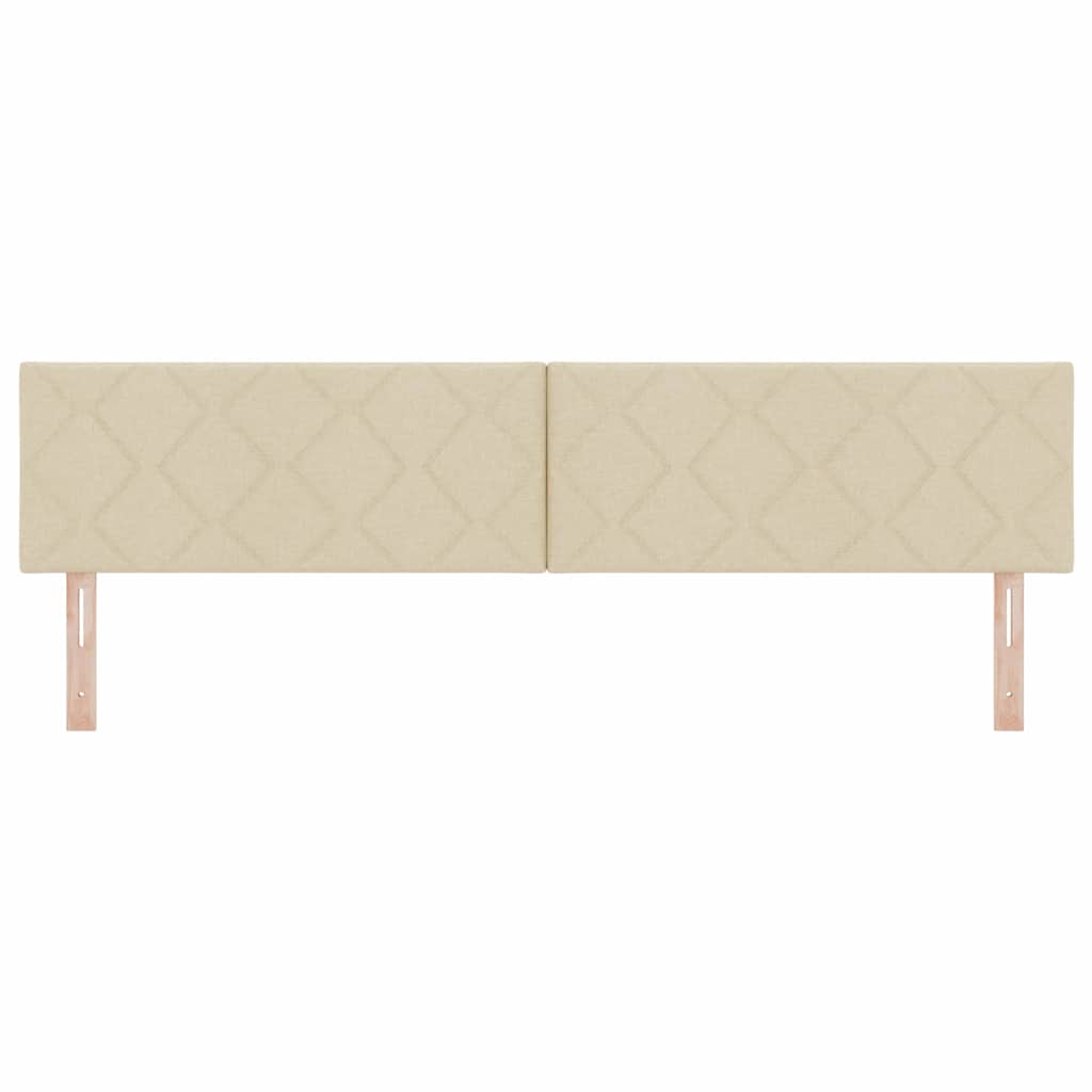 vidaXL Κεφαλάρι με κεφαλάρι Κρεμ 200 cm Τεχνητό Δέρμα