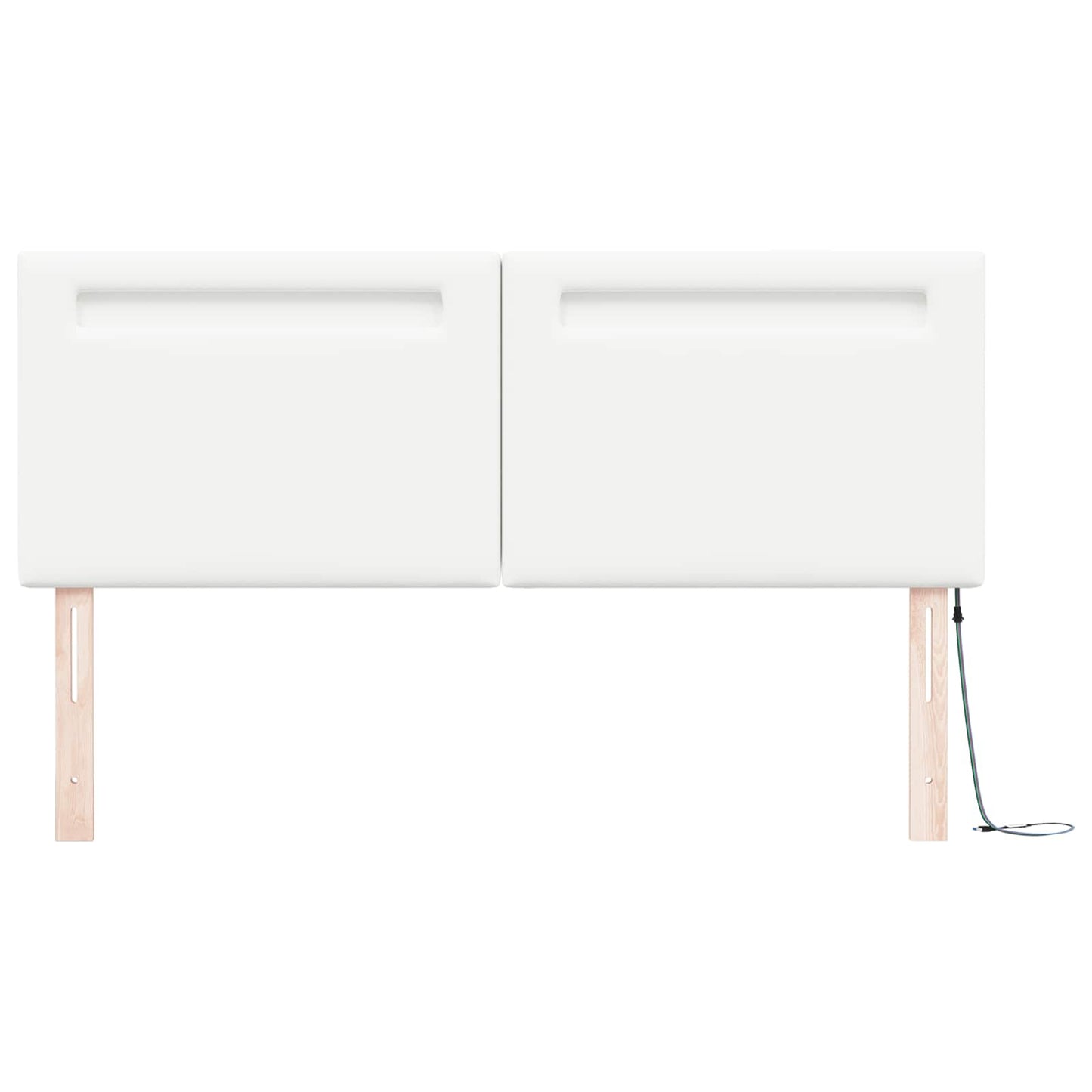 vidaXL LED κεφαλάρι Λευκό 160 cm Τεχνητό Δέρμα