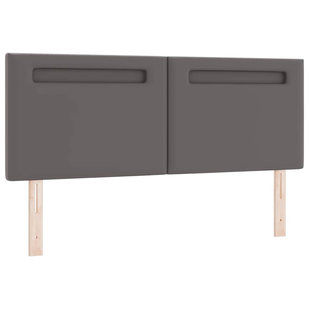 vidaXL Κεφαλάρι Επιτοίχιο με κεφαλάρι Γκρι 160 cm PVC