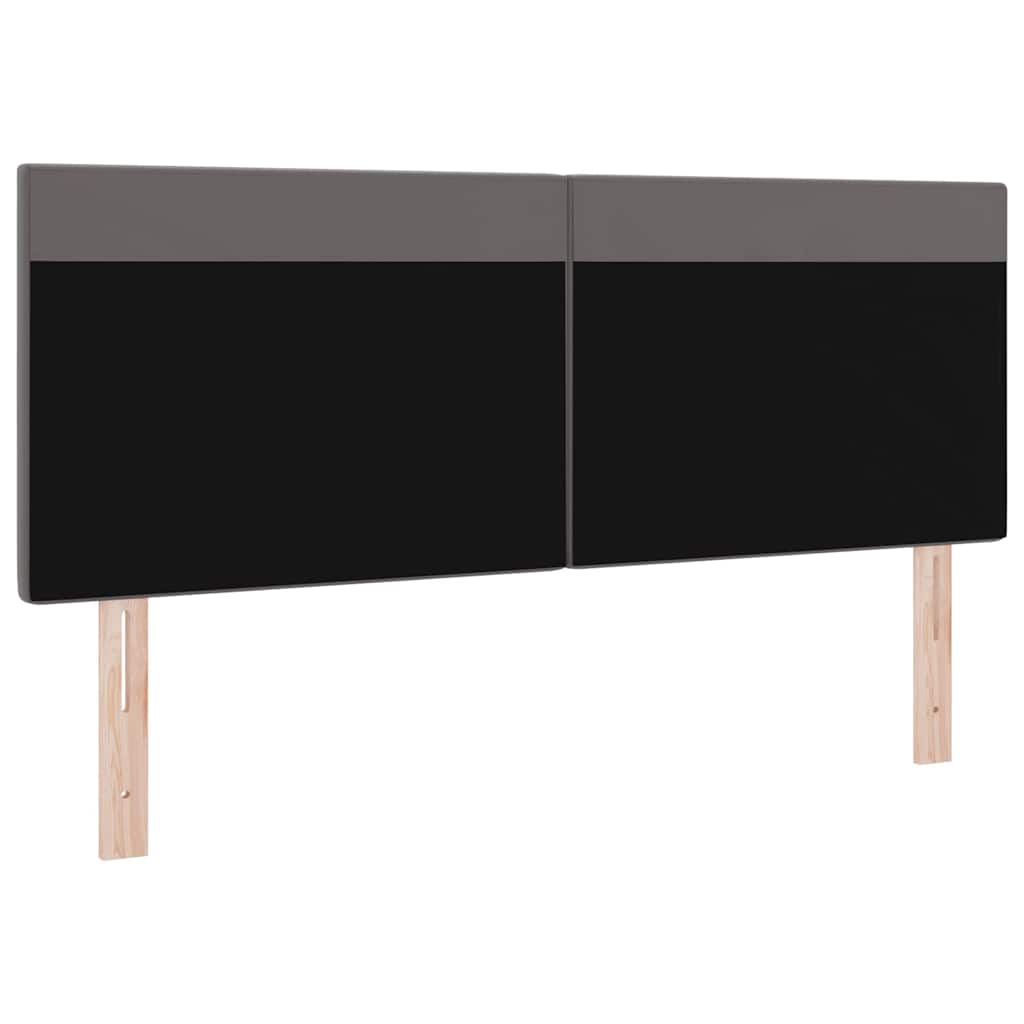 vidaXL Κεφαλάρι Επιτοίχιο με κεφαλάρι Γκρι 160 cm PVC