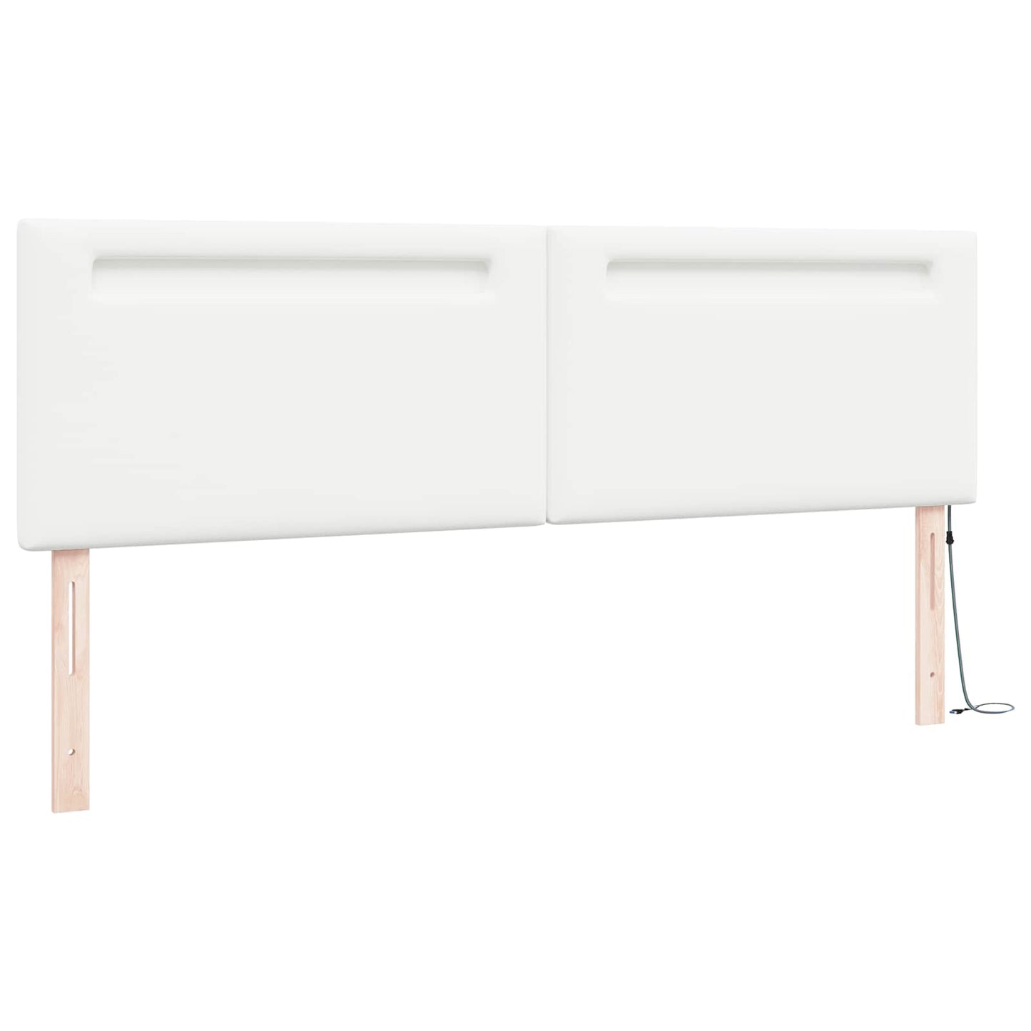 vidaXL LED κεφαλάρι Λευκό 180 cm Τεχνητό Δέρμα