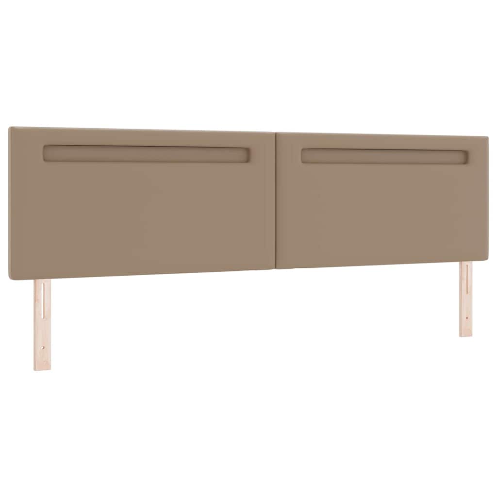 vidaXL Κεφαλάρι με φώτα λωρίδας LED Επιτοίχιο Καπουτσίνο 200 cm PVC