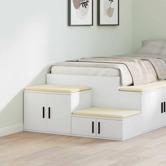 vidaXL Ντουλάπι αποθήκευσης 2 pcs Λευκό 127 x 41 x 40 εκ