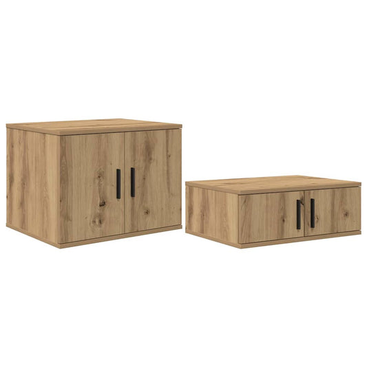 vidaXL Ντουλάπι αποθήκευσης 2 τμχ. Artisan Oak 127 x 41 x 40 εκ