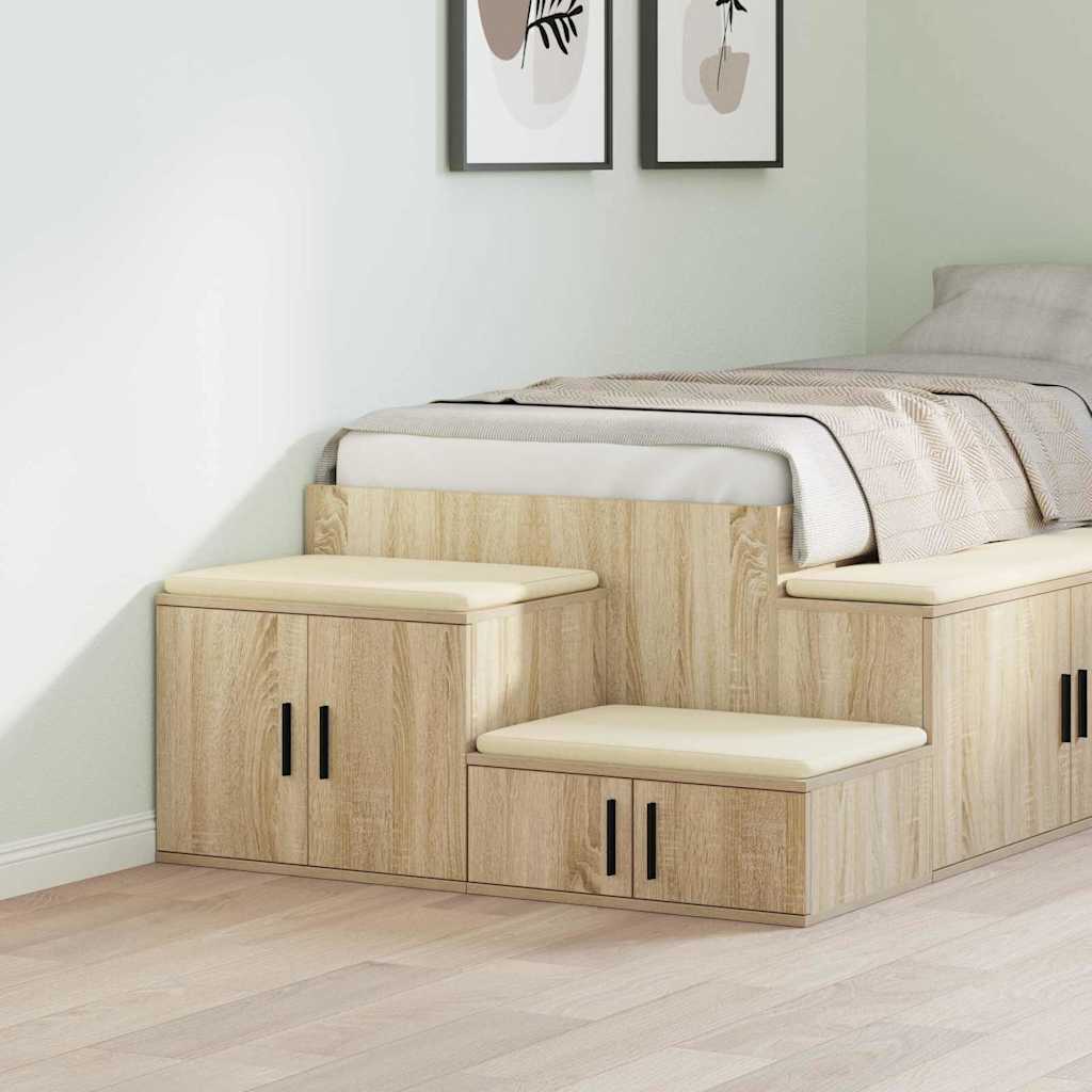 vidaXL Ντουλάπι αποθήκευσης 2 pcs Δρύς Sonoma 108 x 41 x 40 εκ