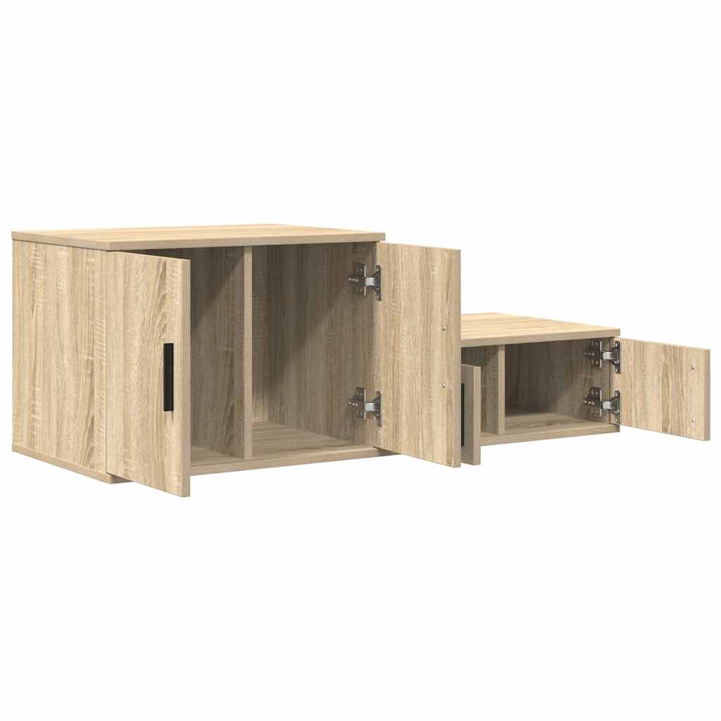 vidaXL Ντουλάπι αποθήκευσης 2 pcs Δρύς Sonoma 103 x 41 x 40 εκ