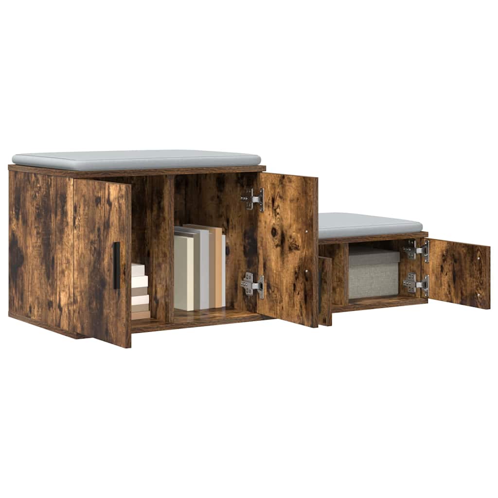 vidaXL Ντουλάπι αποθήκευσης 2 pcs Καπνιστό Δρύς 103 x 41 x 40 εκ