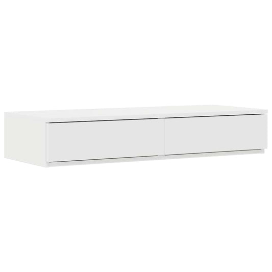 vidaXL Συρτάρια κρεβατιού Λευκό 80 x 36,5 x 16,5 εκ Επεξεργασμένο Ξύλο