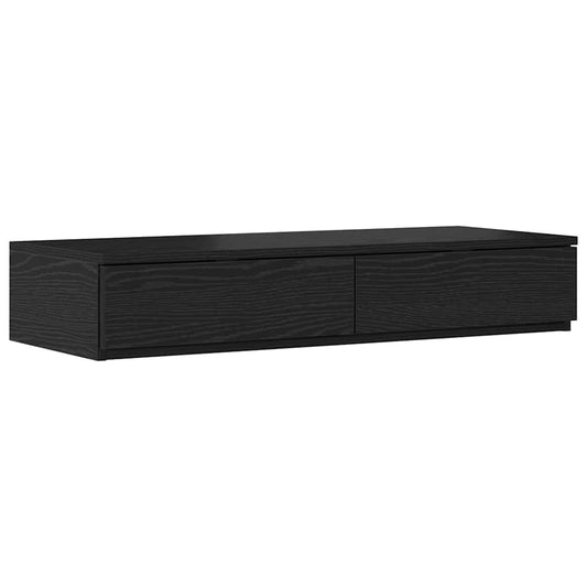 vidaXL Συρτάρια κρεβατιού Μαύρη Οξυά 80 x 36,5 x 16,5 εκ
