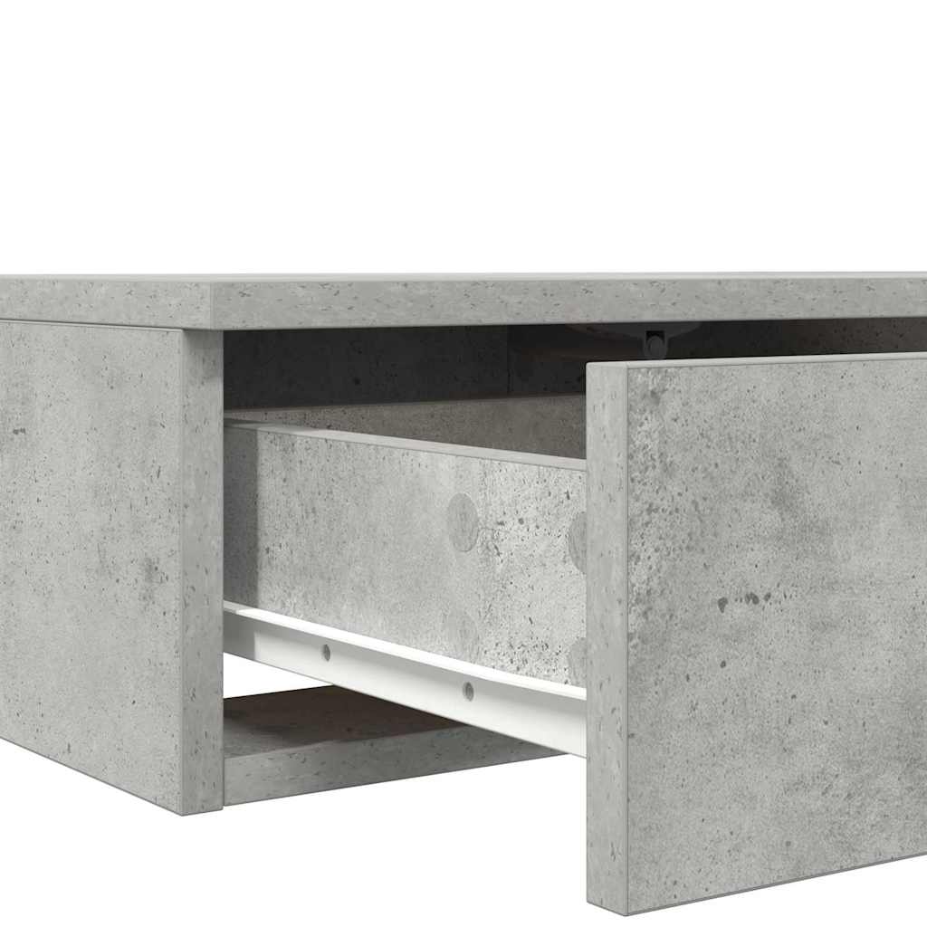 vidaXL Συρτάρια κρεβατιού Σκυρόδεμα Γκρι 80 x 36,5 x 16,5 εκ