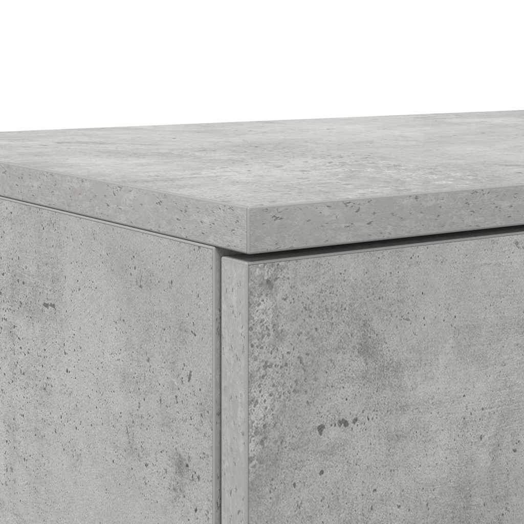 vidaXL Συρτάρια κρεβατιού Σκυρόδεμα Γκρι 80 x 36,5 x 16,5 εκ