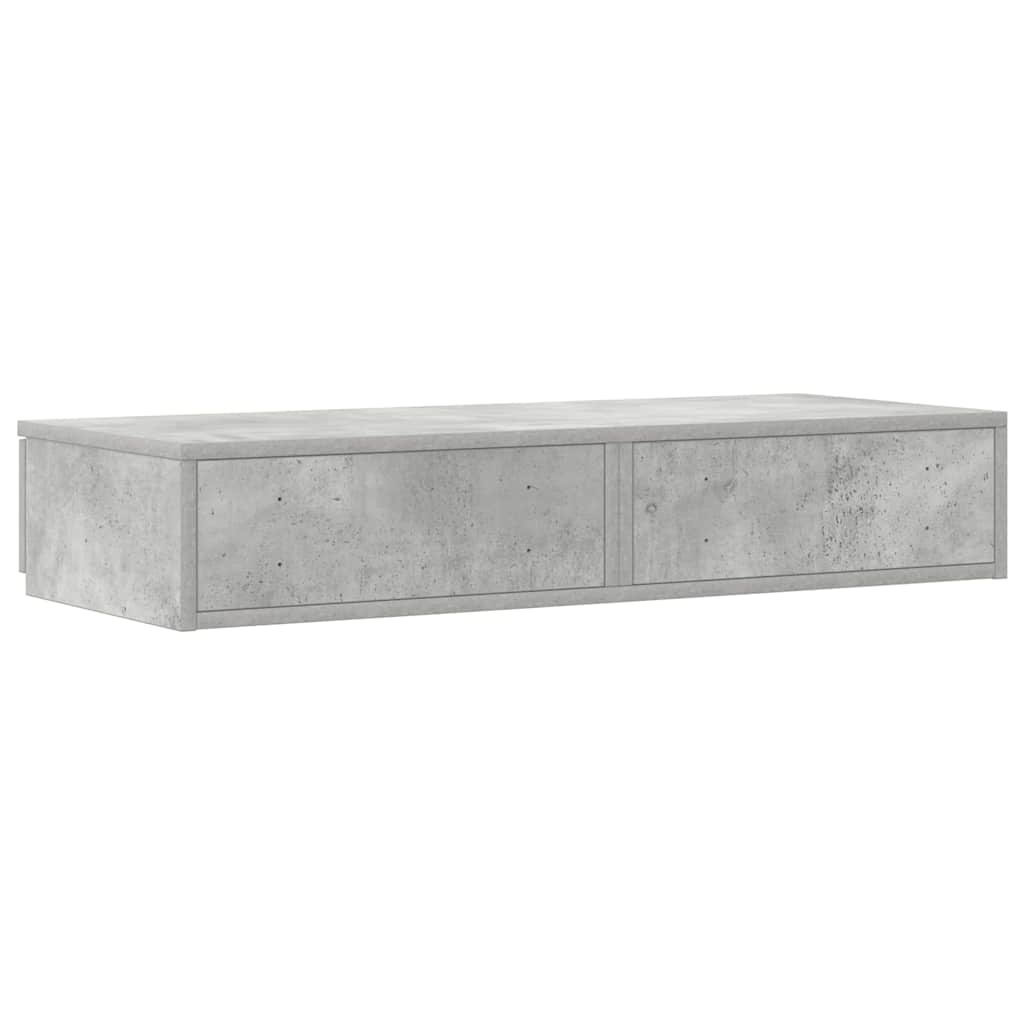 vidaXL Συρτάρια κρεβατιού Σκυρόδεμα Γκρι 80 x 36,5 x 16,5 εκ