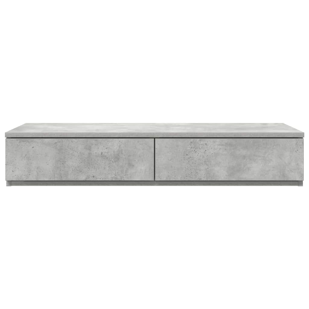 vidaXL Συρτάρια κρεβατιού Σκυρόδεμα Γκρι 80 x 36,5 x 16,5 εκ