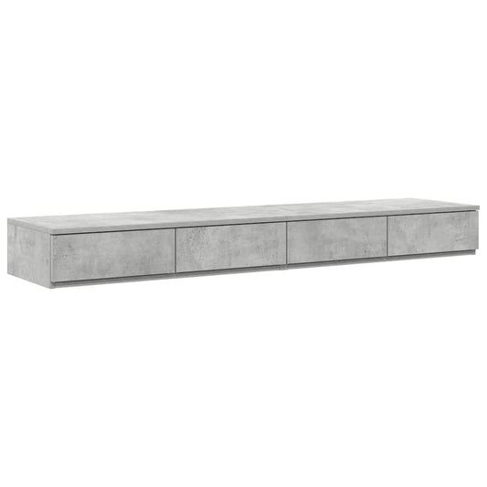 vidaXL Συρτάρια κρεβατιού Σκυρόδεμα Γκρι 150 x 36,5 x 16,5 εκ