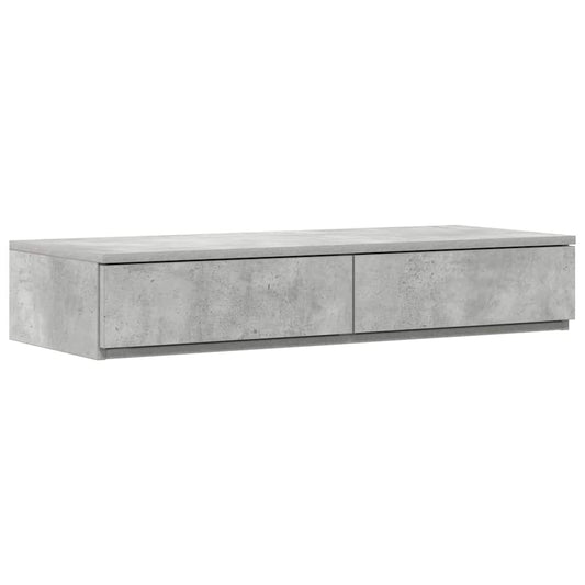 vidaXL Συρτάρια κρεβατιού Σκυρόδεμα Γκρι 75 x 36,5 x 16,5 εκ