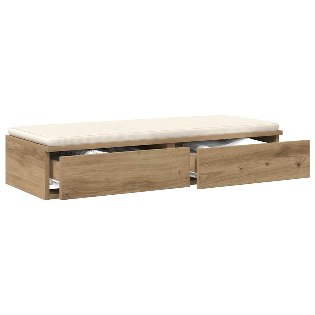 vidaXL Συρτάρια κρεβατιού με συρτάρι Artisan Oak 75 x 36,5 x 16,5 εκ