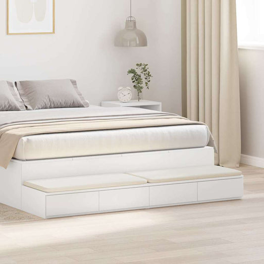 vidaXL Συρτάρια κρεβατιού Λευκό 160 x 36,5 x 16,5 εκ