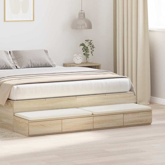 vidaXL Συρτάρια κρεβατιού Δρύς Sonoma 160 x 36,5 x 16,5 εκ