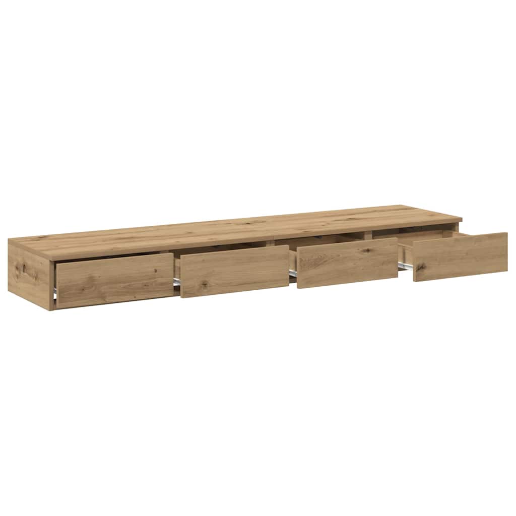 vidaXL Συρτάρια κρεβατιού με συρτάρι Artisan Oak 160 x 36,5 x 16,5 εκ