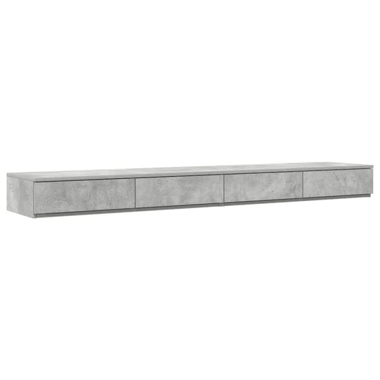 vidaXL Συρτάρια κρεβατιού Σκυρόδεμα Γκρι 180 x 36,5 x 16,5 εκ