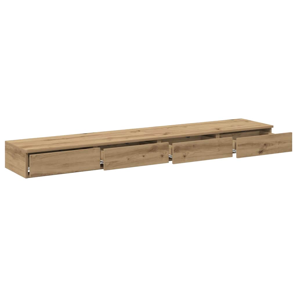 vidaXL Συρτάρια κρεβατιού με συρτάρι Artisan Oak 180 x 36,5 x 16,5 εκ